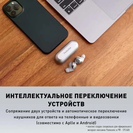 Наушники Technics EAH-AZ40G-S (серебристый)