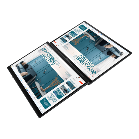 Ноутбук ASUS Zenbook Duo/ UX8406CA-QL080W/ U7-255H/ 14 FHD OLED 16:10 400nits 120HZ Touch/ UMA/ 16GB/ 1TB/ W11H/ noODD/ Basalt Gray