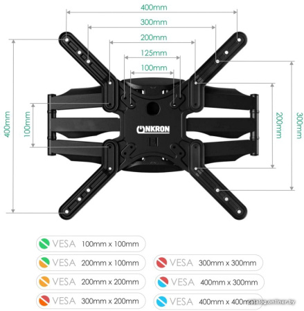 Кронштейн Onkron для телевизора 32"-70" черный M5