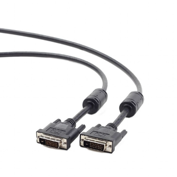 Кабель DVI Cablexpert CC-DVI2L-BK-6 (М-М, 1.8м, черный)