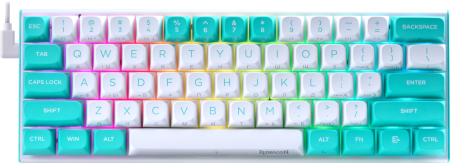 Клавиатура Redragon Fidd 72187 (белый/бирюзовый)