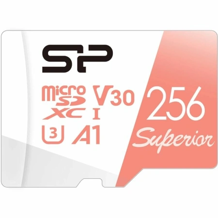 Карта памяти Silicon-Power Superior A1 256GB microSDXC SP256GBSTXDV3V20SP (с адаптером)