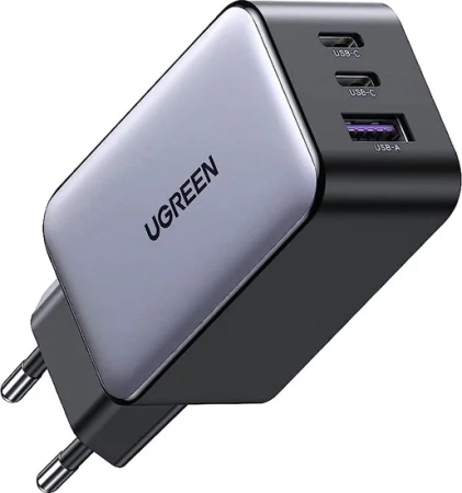 Сетевое зарядное устройство Ugreen CD244 10335 (Type-A/Type-C, 65W, черный)
