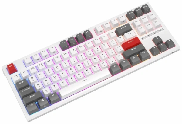Клавиатура Royal Kludge RKR87 RGB (белый/серый/красный, RK Blue)