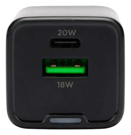 Сетевое зарядное Cablexpert MP3A-PC-62 GaN (USB Type-A/Type-C, 20Вт, черный)