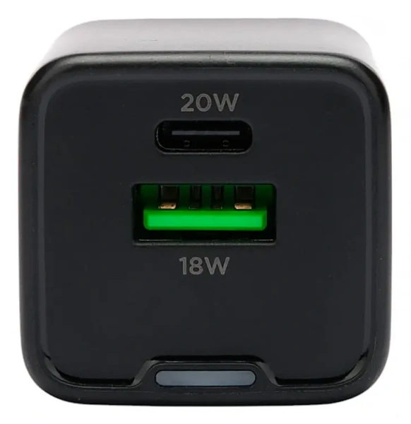 Сетевое зарядное Cablexpert MP3A-PC-62 GaN (USB Type-A/Type-C, 20Вт, черный)