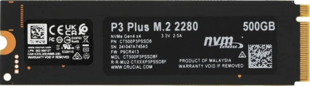Внутренний SSD-накопитель Crucial P3 Plus 500GB CT500P3PSSD8