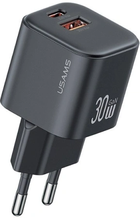 Сетевое зарядное Usams CC263 30W GaN (черный)