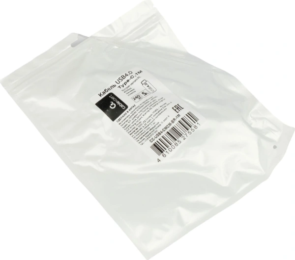 Кабель Cablexpert Type-C/Type-C (5А, USB4.0, 1м, черный)