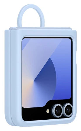 Чехол Samsung Silicone Case Flip 6 (Голубой)