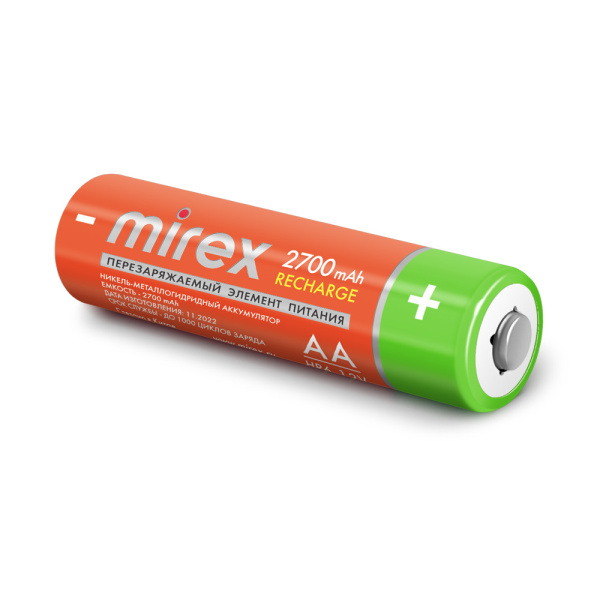 Аккумулятор Mirex AA 2700mAh HR6-27-E2 (2 шт)