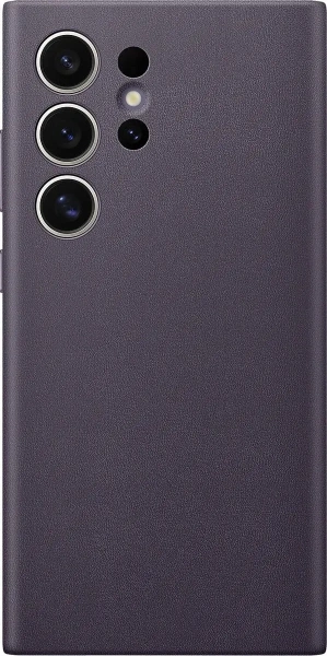 Чехол-накладка Samsung Vegan Leather Case S24 Ultra (темно-фиолетовый)