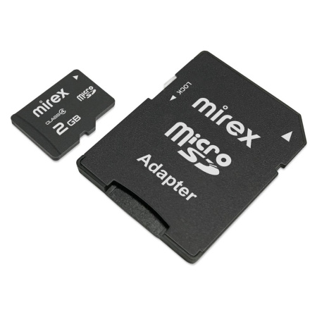 Карта памяти Mirex 2GB microSDHC 13613-ADTMSD02 (с адаптером)