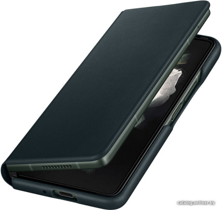Чехол Samsung Leather Flip Cover для FOLD3, Green