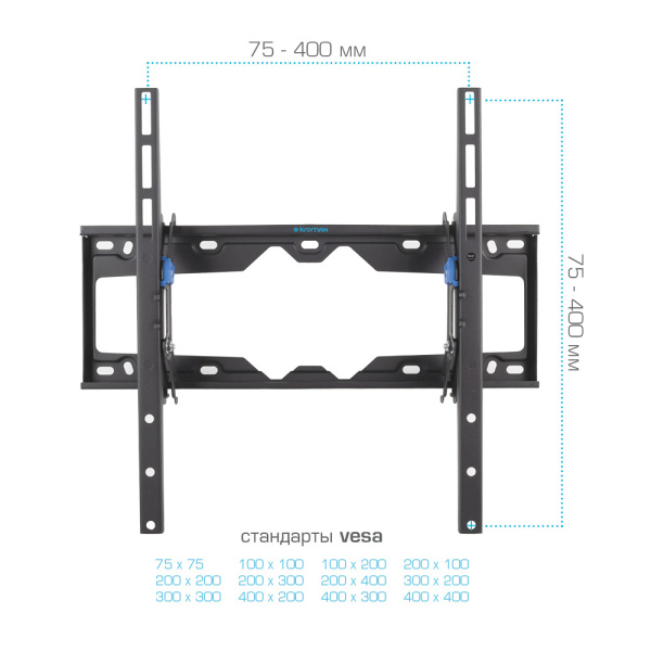 Кронштейн для телевизора Kromax ELEMENT-4 (22-65", черный)