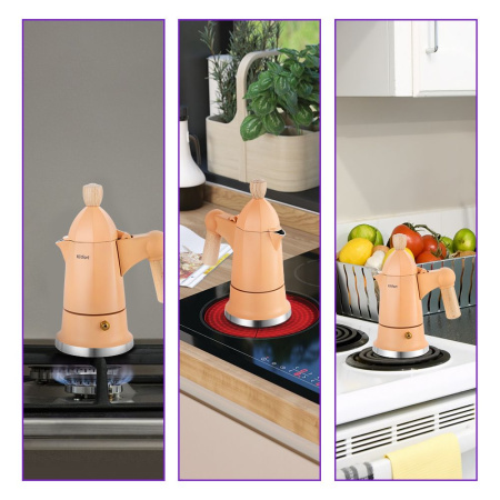 Кофеварка гейзерная Kitfort KT-7152-2 (персиковый)