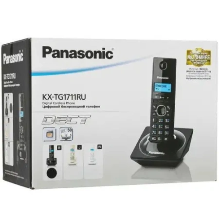 Радиотелефон Panasonic KX-TG1711RUB (черный)