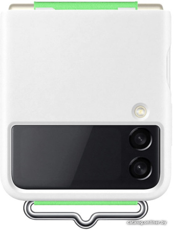 Чехол Samsung Silicone Cover with Strap для FLIP3, White