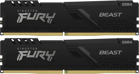 Оперативная память Kingston 32GB FURY Beast DDR4 KF432C16BB1K2/32WP (3200МГц, XMP)