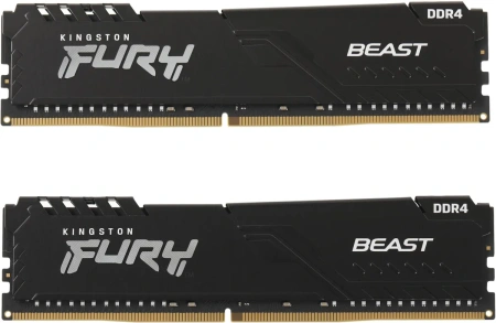 Оперативная память Kingston 2x16GB FURY Beast DDR4 KF432C16BB1K2/32 (3200МГц, XMP)