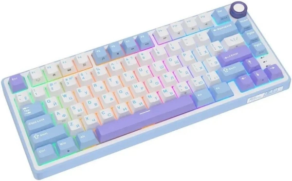  Клавиатура Royal Kludge R75 RGB Taro Milk (RK Silver)