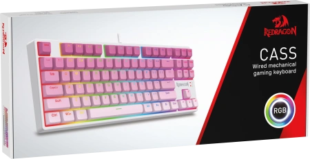 Клавиатура Redragon Cass 71878 (белый/розовый)