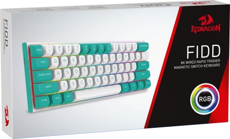 Клавиатура Redragon Fidd 72187 (белый/бирюзовый)