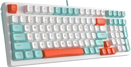 Клавиатура A4Tech Fstyler FS300 Panda Snorkeling (белый/бирюзовый)