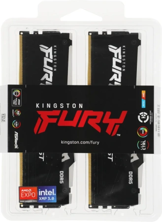 Оперативная память Kingston 2x16ГБ FURY Beast RGB DDR5 KF564C32BBEAK2-32 (6400МГц, EXPO)