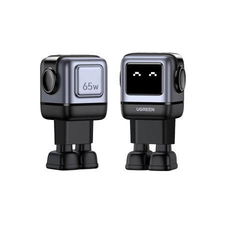 Сетевое зарядное устройство Ugreen Nexode Robot GaN CD361 (65W, серый)