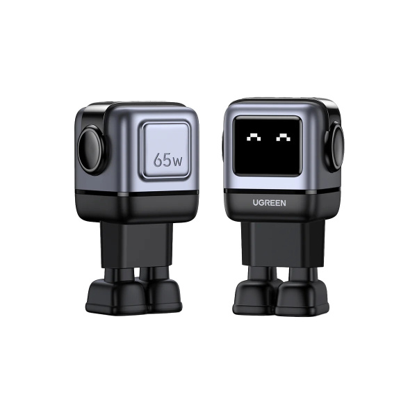 Сетевое зарядное устройство Ugreen Nexode Robot GaN CD361 (65W, серый)