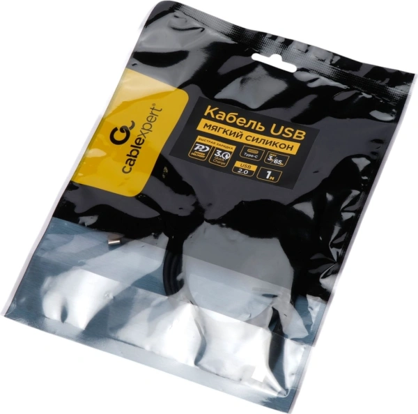 Кабель Cablexpert  (USB2.0, Type-C/Type-C, 1м, черный)