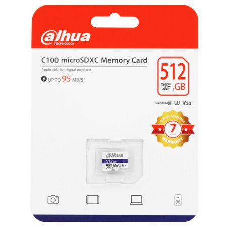Карта памяти Dahua 512GB MicroSDXC DHI-TF-C100/512GB