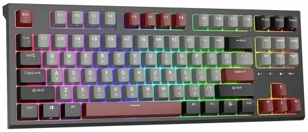 Клавиатура Royal Kludge RKR87 RGB (черный/серый/красный, RK Blue)