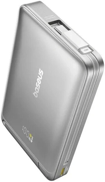 Внешний аккумулятор Baseus Nomos Qi2 Magnetic Power Bank 10000mAh (серебристый)