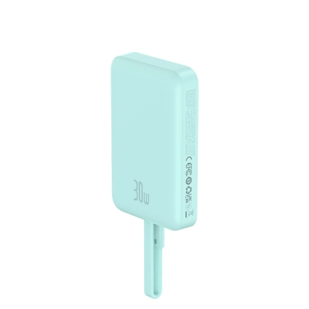 Внешний аккумулятор Baseus Magnetic Fast Charge Power Bank Type-C Edition 30W 10000mAh (мятный)