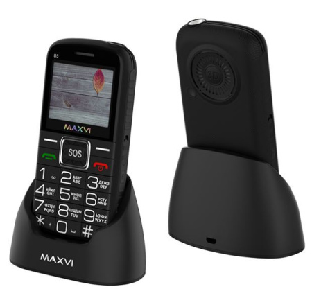 Кнопочный мобильный телефон Maxvi B5 (черный)
