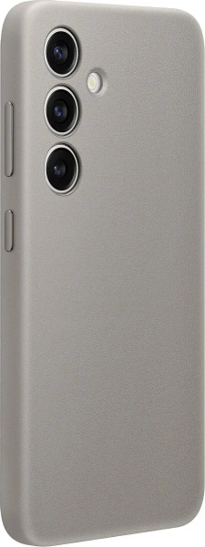 Чехол-накладка Samsung Vegan Leather Case S24+ (серо-коричневый)