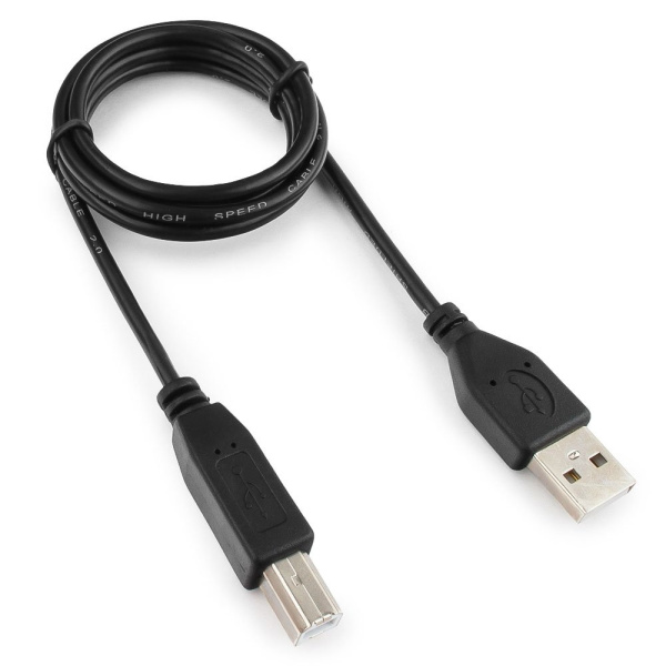 Кабель USB Type-A - Type-B Гарнизон GCC-USB2-AMBM-1M (USB 2.0, 1м, черный)