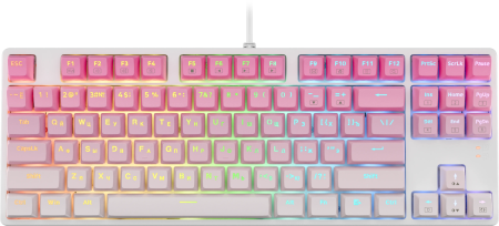 Клавиатура Redragon Cass 71878 (белый/розовый)