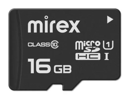Карта памяти Mirex 16GB microSDHC 13613-ADSUHS16 (с адаптером)