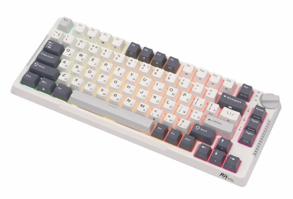Беспроводная клавиатура Royal Kludge RK-H81 RGB (белый/серый, RK Blue)