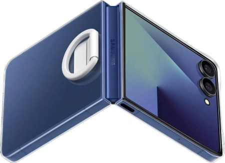 Чехол Samsung Ring Case Z Flip7 EF-QF766CTEGRU (прозрачный)