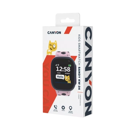 Детские умные часы Canyon Sandy KW-34 (розовый)