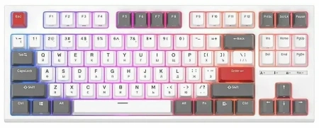 Клавиатура Royal Kludge RKR87 RGB (белый/серый/красный, RK Blue)