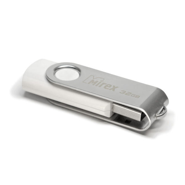 Флешка 32GB USB Flash Mirex SWIVEL (Белый) 13600-FMUSWT32