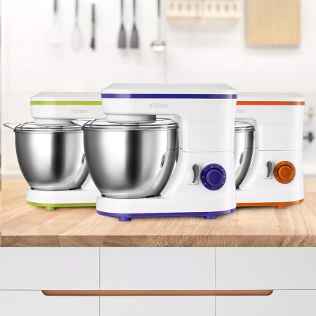Планетарный миксер Kitfort KT-3045-3 (бело-оранжевый)