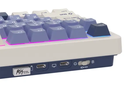 Беспроводная клавиатура Royal Kludge S85 (белый/синий, Cloud switch)