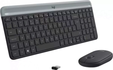 Беспроводная клавиатура + мышь Logitech Slim Wireless Combo MK470 920-009180 (черный)