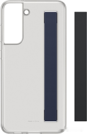 Чехол Samsung Slim Strap Cover S21 FE (темно-серый) EF-XG990CBEGRU
